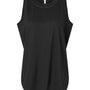LAT Womens Relaxed Fine Jersey Tank Top - Black - NEW