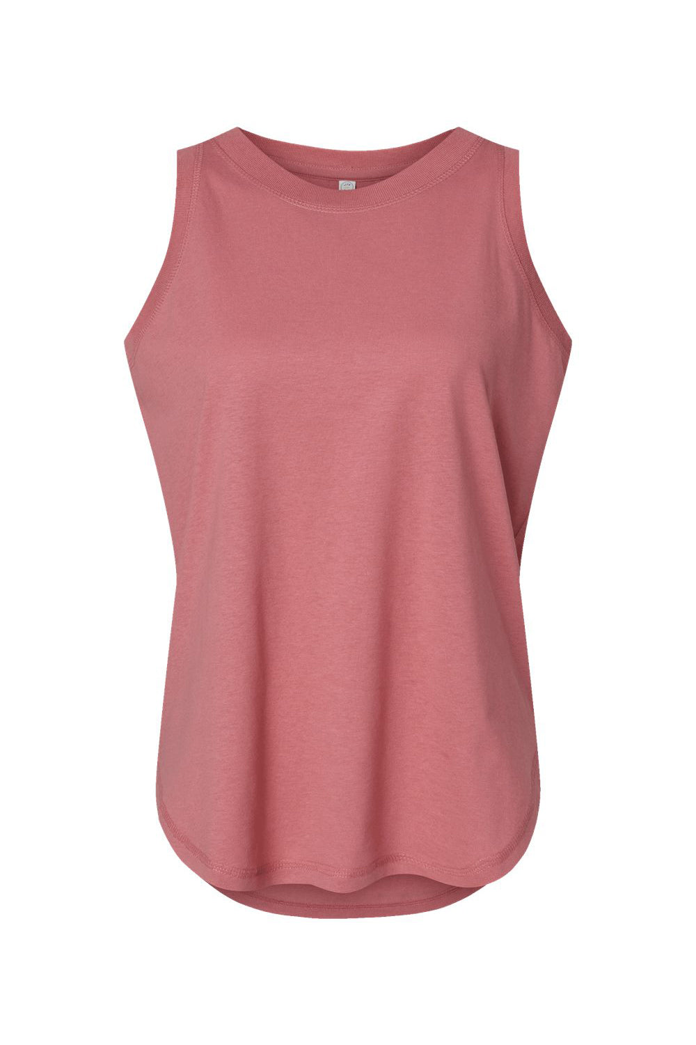 LAT 3592 Womens Relaxed Fine Jersey Tank Top Mauvelous Pink Flat Front