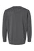 LAT 6935 Mens Vintage Wash Fleece Crewneck Sweatshirt Washed Black Flat Back