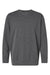 LAT 6935 Mens Vintage Wash Fleece Crewneck Sweatshirt Washed Black Flat Front