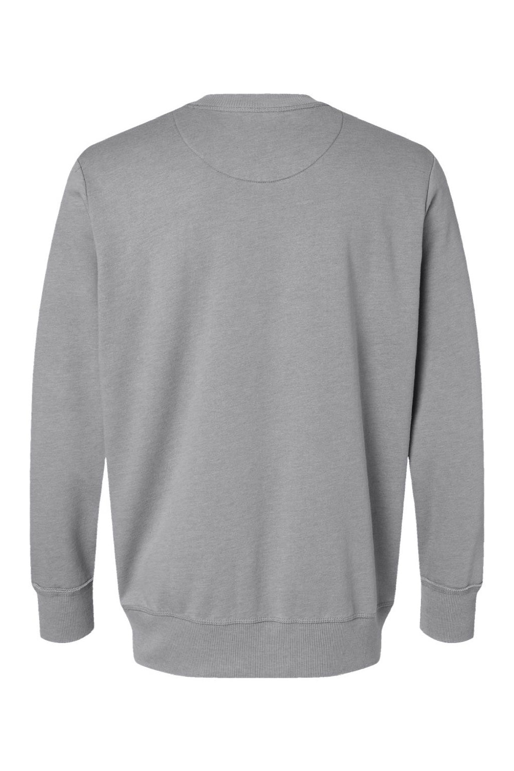 LAT 6935 Mens Vintage Wash Fleece Crewneck Sweatshirt Washed Grey Flat Back