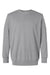 LAT 6935 Mens Vintage Wash Fleece Crewneck Sweatshirt Washed Grey Flat Front