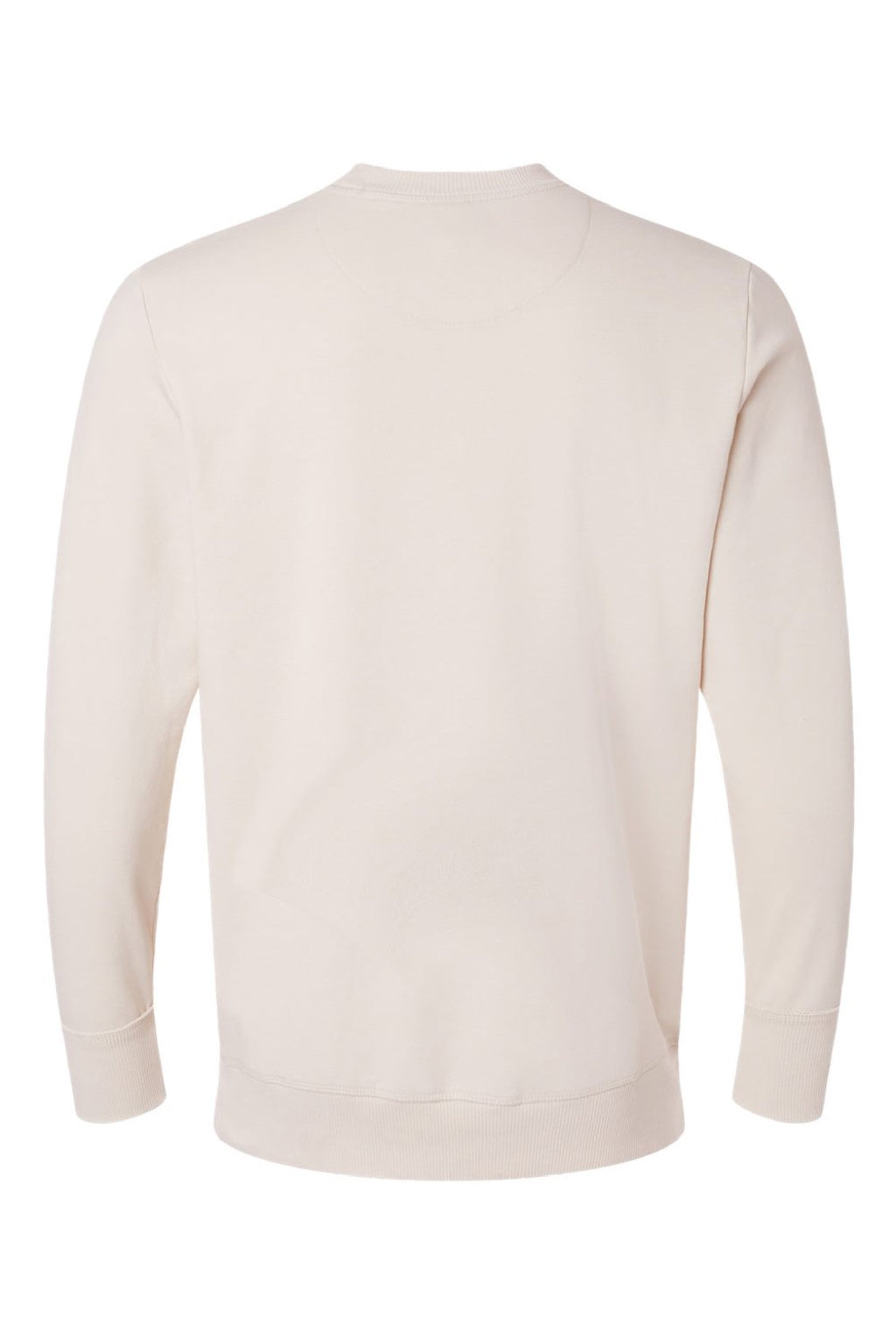 LAT 6935 Mens Vintage Wash Fleece Crewneck Sweatshirt Washed Natural Flat Back