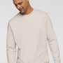LAT Mens Vintage Wash Fleece Crewneck Sweatshirt - Washed Natural - New