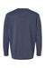 LAT 6935 Mens Vintage Wash Fleece Crewneck Sweatshirt Washed Navy Blue Flat Back