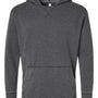 LAT Mens Vintage Wash Fleece Hooded Sweatshirt Hoodie w/ Pouch Pocket - Washed Black - New