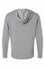 LAT 6936 Mens Vintage Wash Fleece Hooded Sweatshirt Hoodie w/ Pouch Pocket Washed Grey Flat Back
