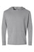 LAT 6936 Mens Vintage Wash Fleece Hooded Sweatshirt Hoodie w/ Pouch Pocket Washed Grey Flat Front