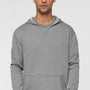 LAT Mens Vintage Wash Fleece Hooded Sweatshirt Hoodie w/ Pouch Pocket - Washed Grey - New