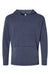 LAT 6936 Mens Vintage Wash Fleece Hooded Sweatshirt Hoodie w/ Pouch Pocket Washed Navy Blue Flat Front