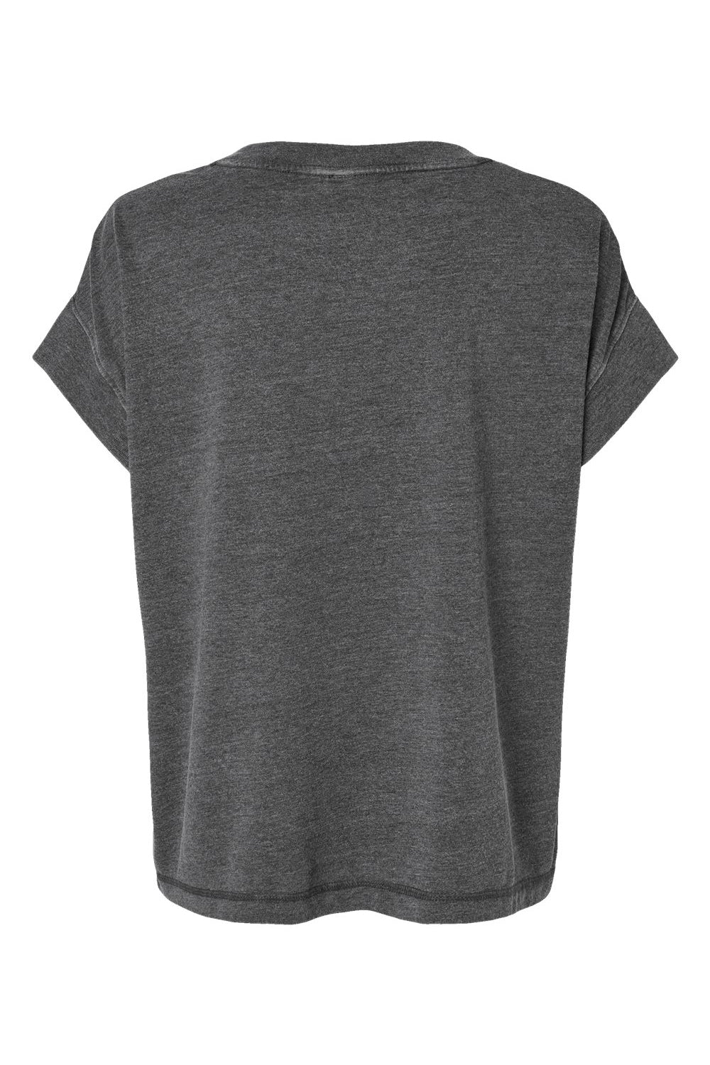 LAT 3502 Womens Relaxed Vintage Wash Short Sleeve Crewneck T-Shirt Black Flat Back