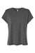 LAT 3502 Womens Relaxed Vintage Wash Short Sleeve Crewneck T-Shirt Black Flat Front