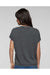 LAT 3502 Womens Relaxed Vintage Wash Short Sleeve Crewneck T-Shirt Black Model Back