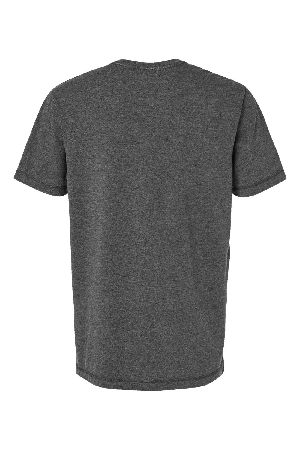 LAT 6902 Mens Vintage Wash Short Sleeve Crewneck T-Shirt Black Flat Back
