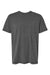 LAT 6902 Mens Vintage Wash Short Sleeve Crewneck T-Shirt Black Flat Front
