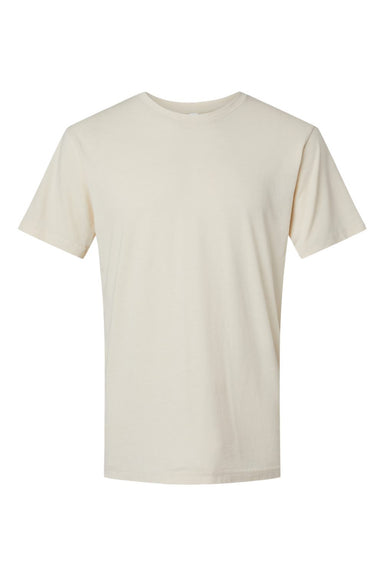 LAT 6902 Mens Vintage Wash Short Sleeve Crewneck T-Shirt Natural Flat Front