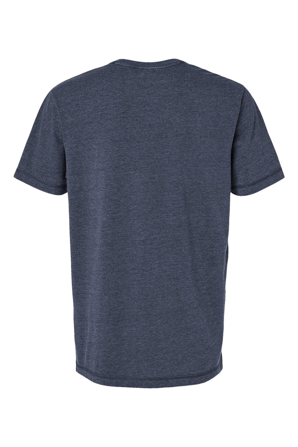 LAT 6902 Mens Vintage Wash Short Sleeve Crewneck T-Shirt Navy Blue Flat Back
