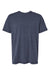 LAT 6902 Mens Vintage Wash Short Sleeve Crewneck T-Shirt Navy Blue Flat Front
