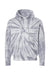 Dyenomite 854CY Mens Cyclone Tie Dyed Hooded Sweatshirt Hoodie Silver Grey Flat Front