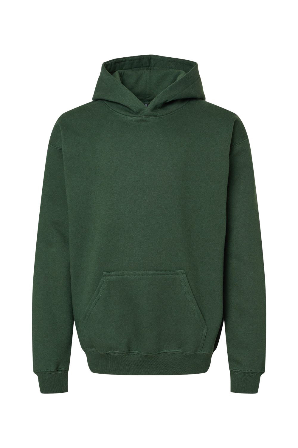 Gildan SF500B Youth Softstyle Hooded Sweatshirt Hoodie w/ Pouch Pocket Forest Green Flat Front