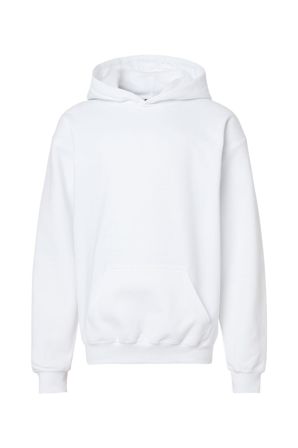 Gildan SF500B Youth Softstyle Hooded Sweatshirt Hoodie White Flat Front