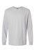 Gildan 67400 Mens Softstyle CVC Long Sleeve Crewneck T-Shirt Cement Grey Flat Front