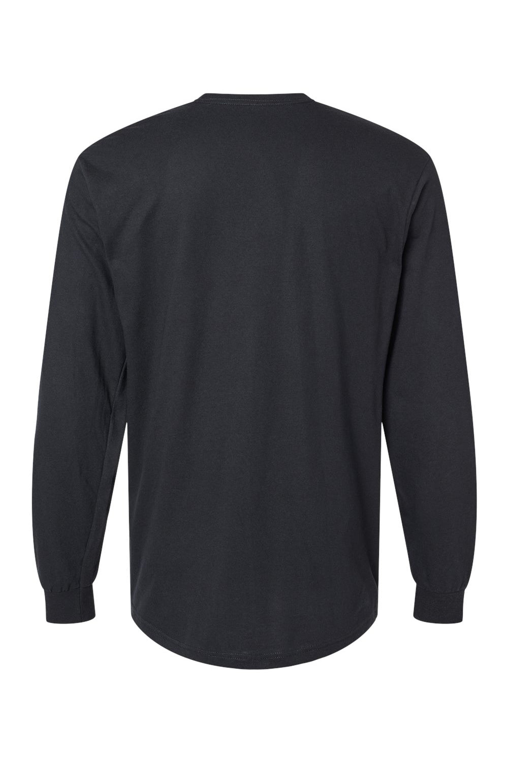 Gildan 67400 Mens Softstyle CVC Long Sleeve Crewneck T-Shirt Pitch Black Flat Back