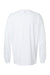 Gildan 67400 Mens Softstyle CVC Long Sleeve Crewneck T-Shirt White Flat Back