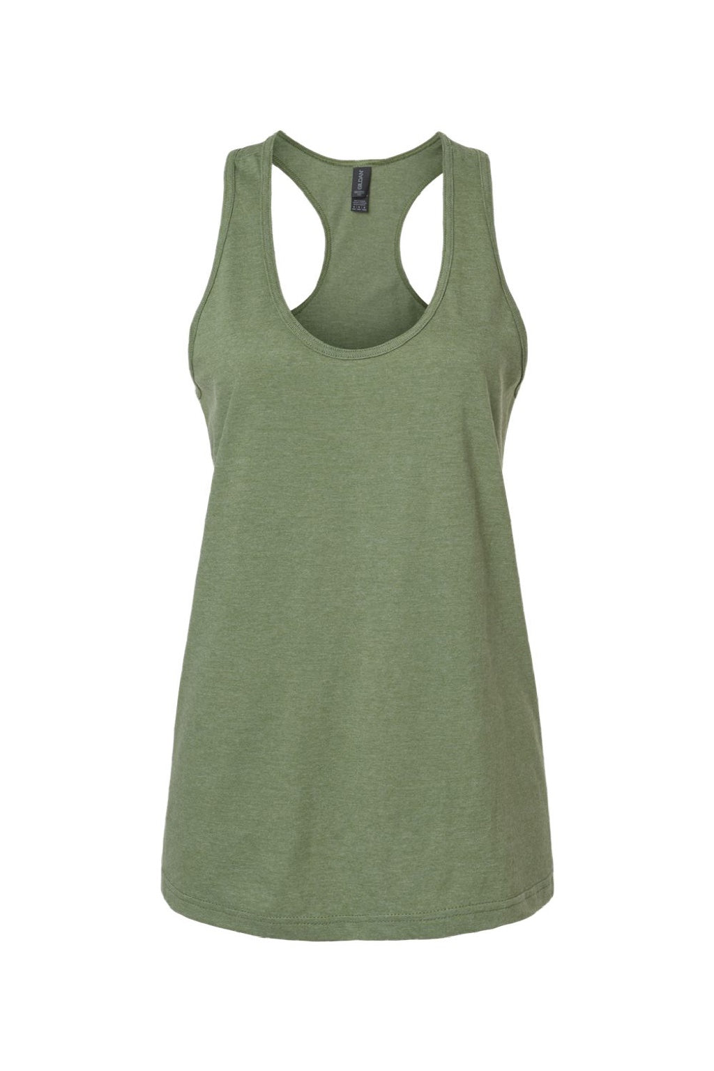 Gildan 64220LCVC Womens Softstyle CVC Racerback Tank Top Cactus Green Flat Front