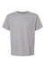 Gildan 64000BCVC Youth Softstyle CVC Short Sleeve Crewneck T-Shirt Cement Grey Flat Front