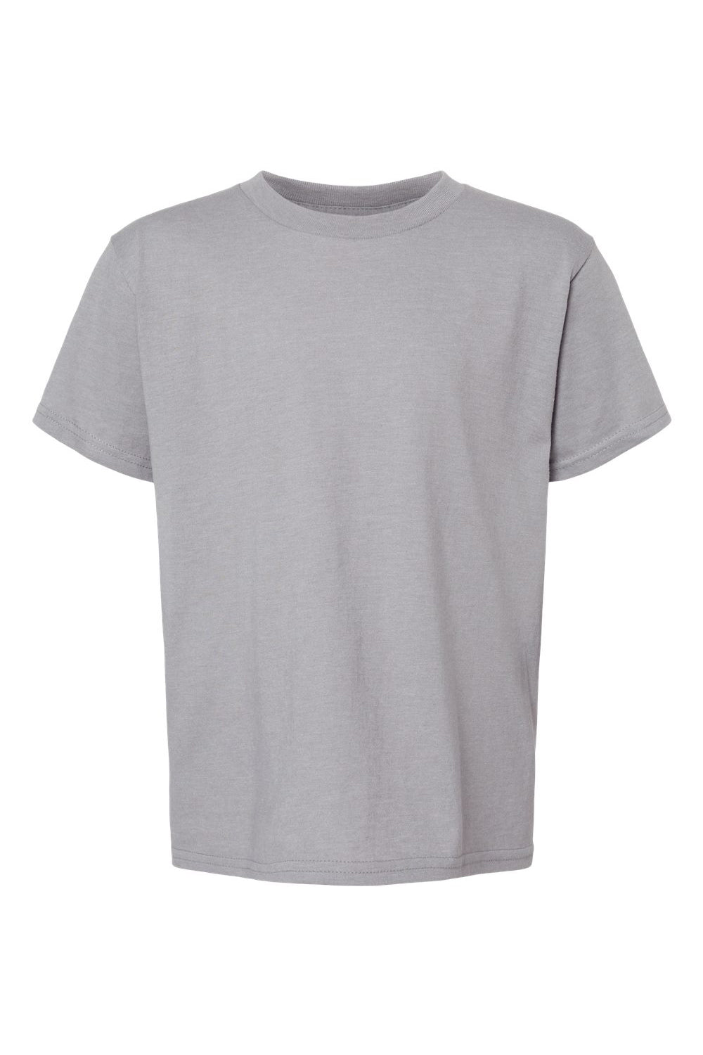 Gildan 67000B Youth Softstyle CVC Short Sleeve Crewneck T-Shirt Cement Grey Flat Front