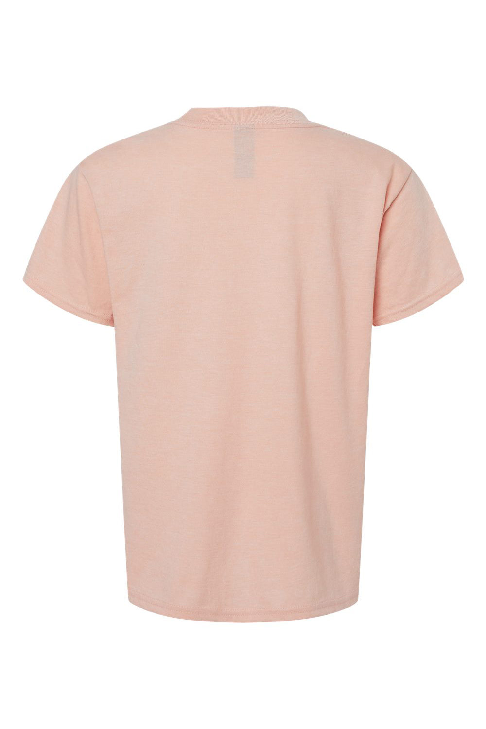 Gildan 67000B Youth Softstyle CVC Short Sleeve Crewneck T-Shirt Dusty Rose Pink Flat Back