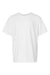 Gildan 67000B Youth Softstyle CVC Short Sleeve Crewneck T-Shirt White Flat Front