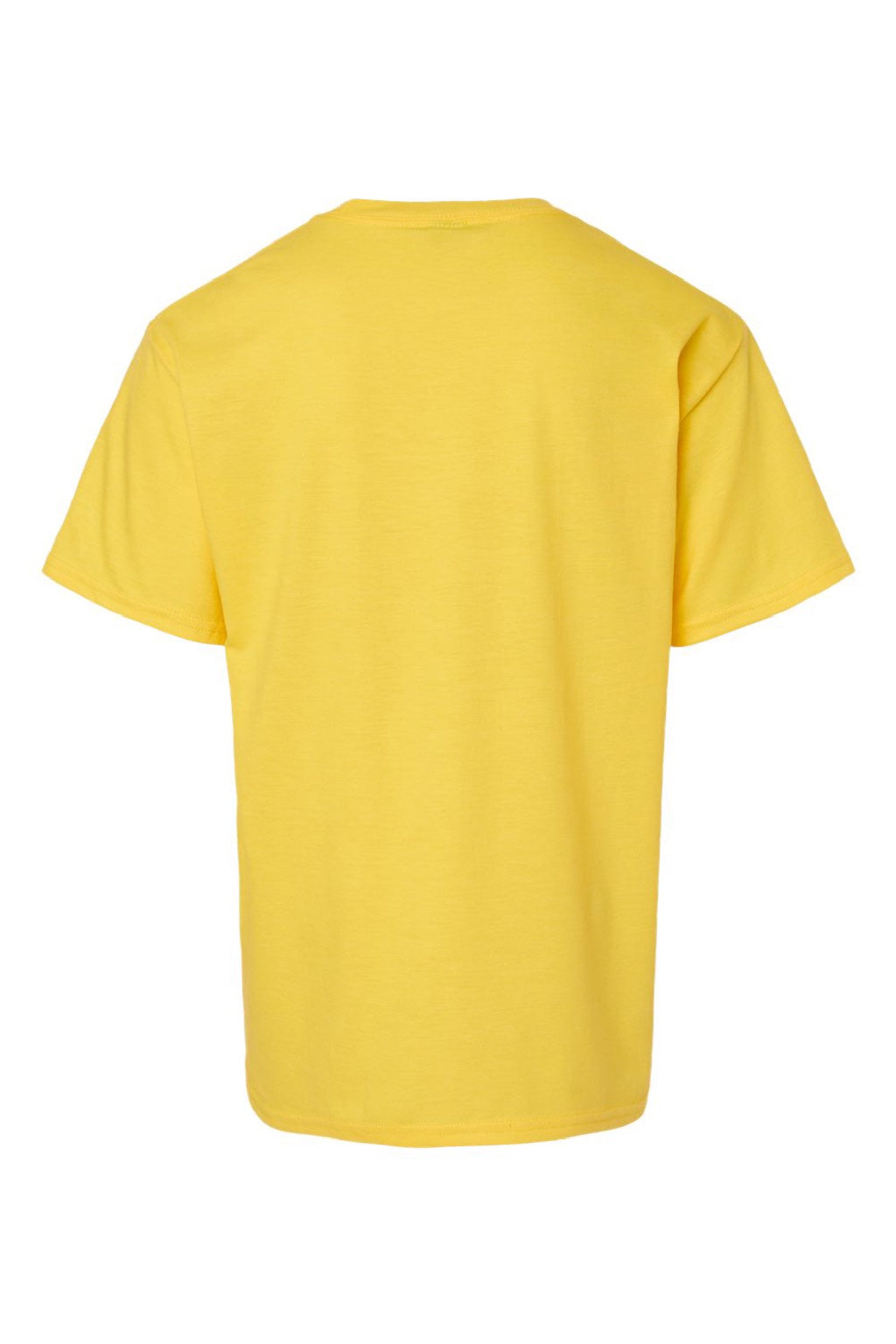 Gildan 64000BCVC Youth Softstyle CVC Short Sleeve Crewneck T-Shirt Daisy Yellow Mist Flat Back