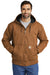 Carhartt CT104050/CTT104050 Mens Active Washed Duck Full Zip Hooded Jacket Carhartt Brown Model Front
