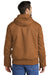 Carhartt CT104050/CTT104050 Mens Active Washed Duck Full Zip Hooded Jacket Carhartt Brown Model Back