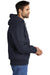 Carhartt CT104050/CTT104050 Mens Active Washed Duck Full Zip Hooded Jacket Navy Blue Model Side
