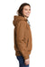 Carhartt CT104053 Womens Active Washed Duck Full Zip Hooded Jacket Carhartt Brown Model Side
