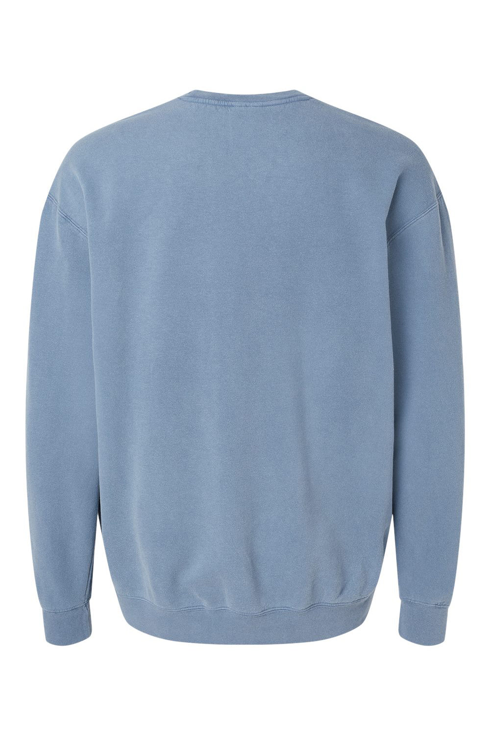 Comfort Colors 1466 Mens Garment Dyed Fleece Crewneck Sweatshirt Blue Jean Flat Back
