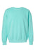 Comfort Colors 1466 Mens Garment Dyed Fleece Crewneck Sweatshirt Chalky Mint Green Flat Front