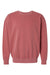 Comfort Colors 1466 Mens Garment Dyed Fleece Crewneck Sweatshirt Crimson Red Flat Front