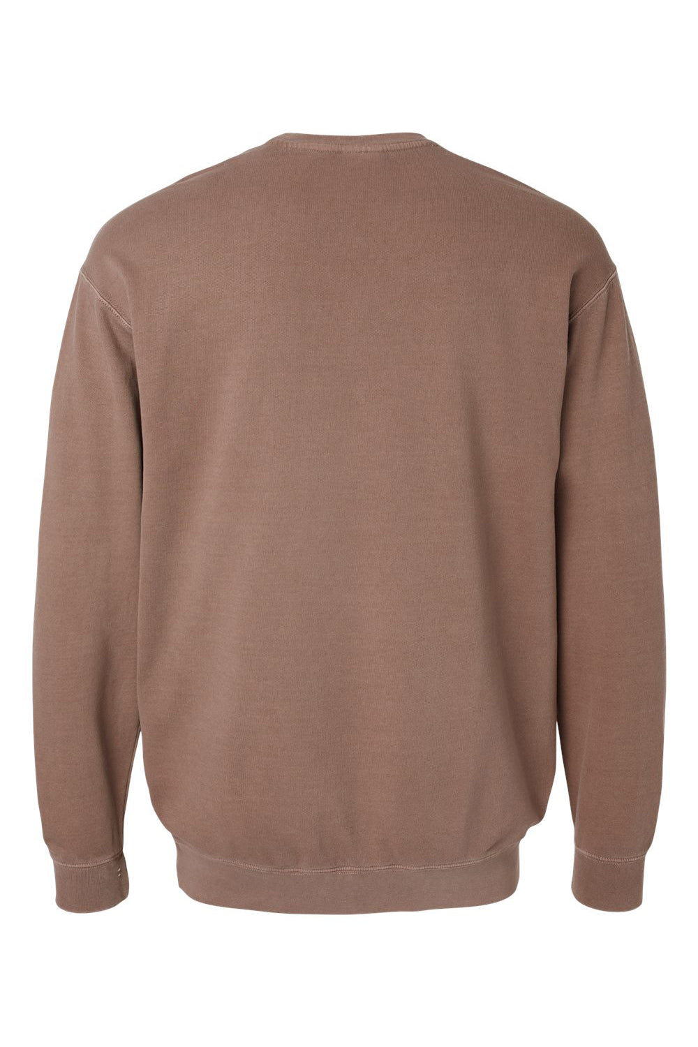 Comfort Colors 1466 Mens Garment Dyed Fleece Crewneck Sweatshirt Espresso Brown Flat Back