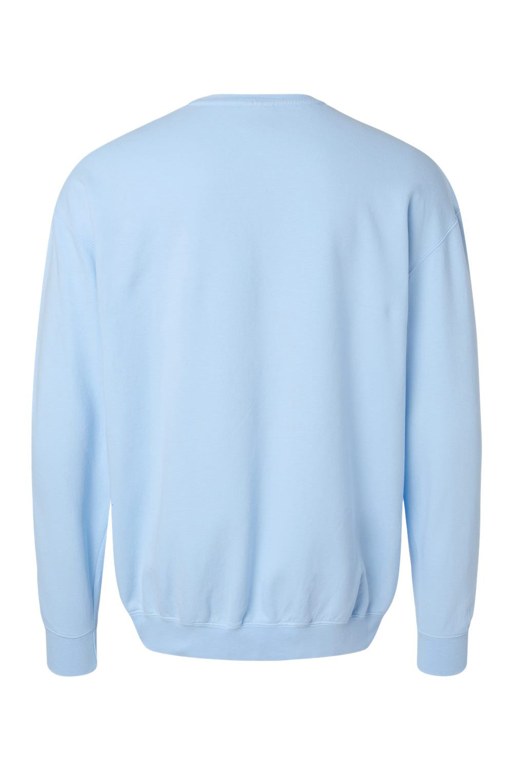 Comfort Colors 1466 Mens Garment Dyed Fleece Crewneck Sweatshirt Hydrangea Blue Flat Back