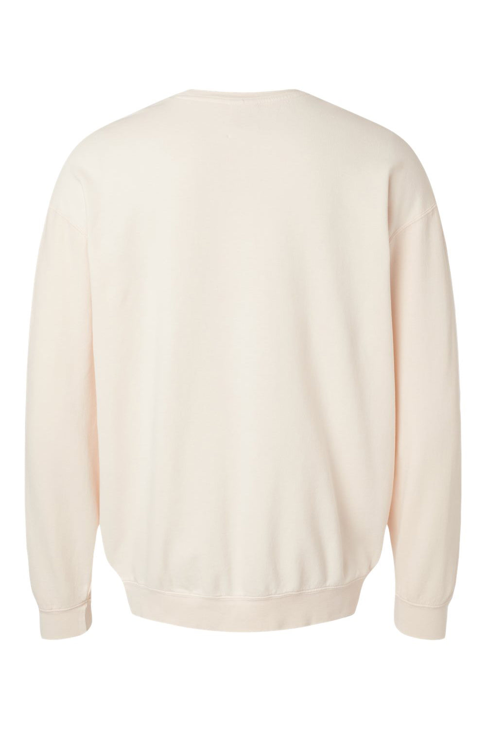 Comfort Colors 1466 Mens Garment Dyed Fleece Crewneck Sweatshirt Ivory Flat Back