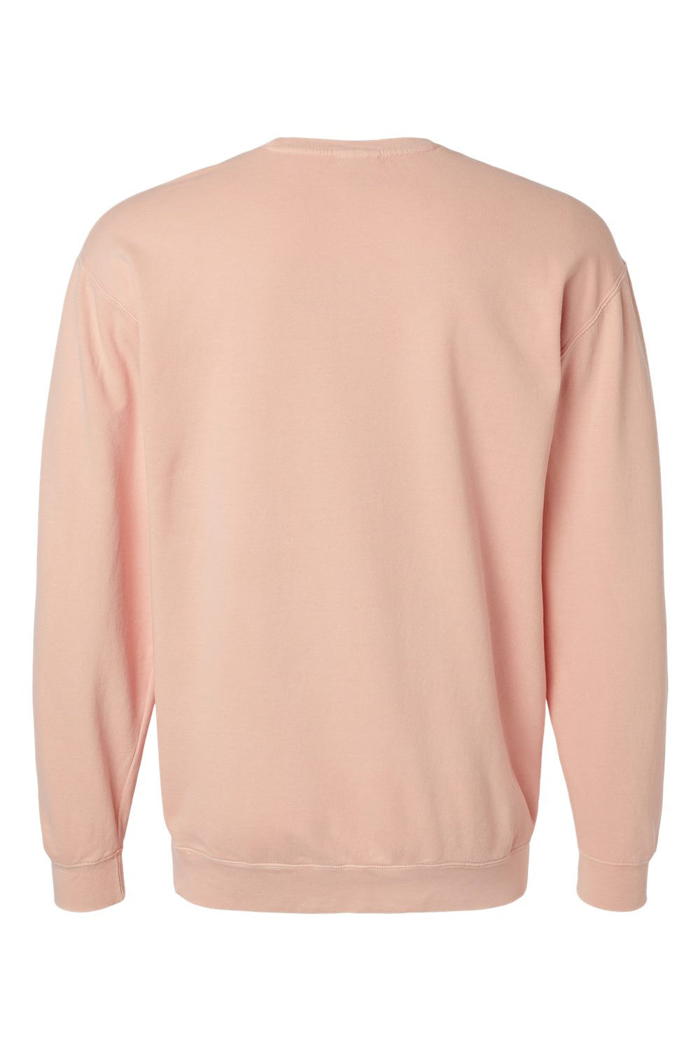 Comfort Colors 1466 Mens Garment Dyed Fleece Crewneck Sweatshirt Peachy Flat Back