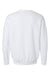 Comfort Colors 1466 Mens Garment Dyed Fleece Crewneck Sweatshirt White Flat Back