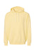 Comfort Colors 1467 Mens Garment Dyed Fleece Hooded Sweatshirt Hoodie Butter Yellow Flat Front