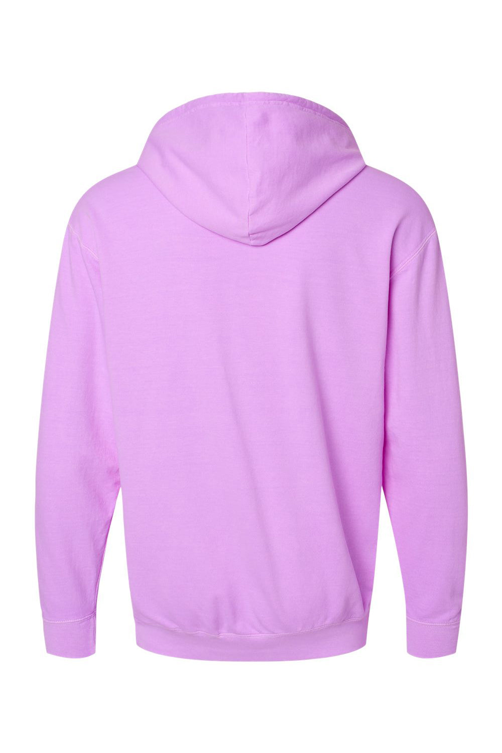 Comfort Colors 1467 Mens Garment Dyed Fleece Hooded Sweatshirt Hoodie Neon Violet Purple Flat Back