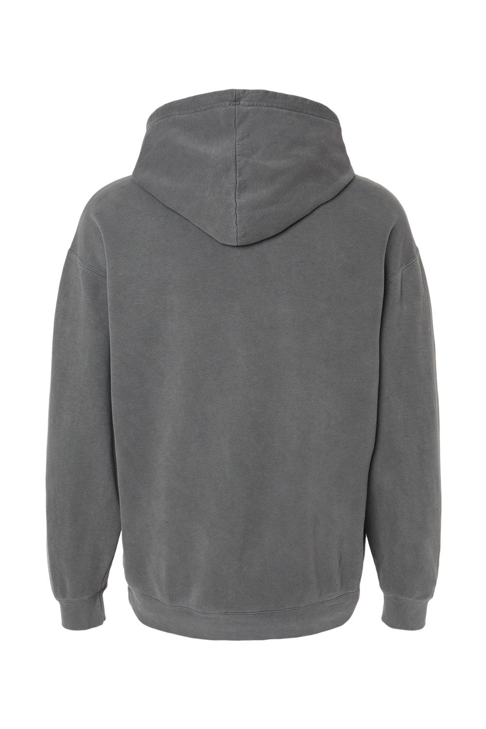 Comfort Colors 1467 Mens Garment Dyed Fleece Hooded Sweatshirt Hoodie Pepper Grey Flat Back