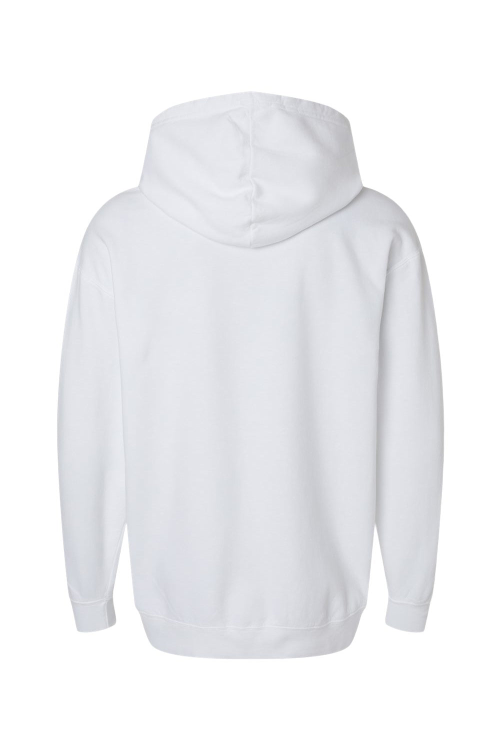 Comfort Colors 1467 Mens Garment Dyed Fleece Hooded Sweatshirt Hoodie White Flat Back